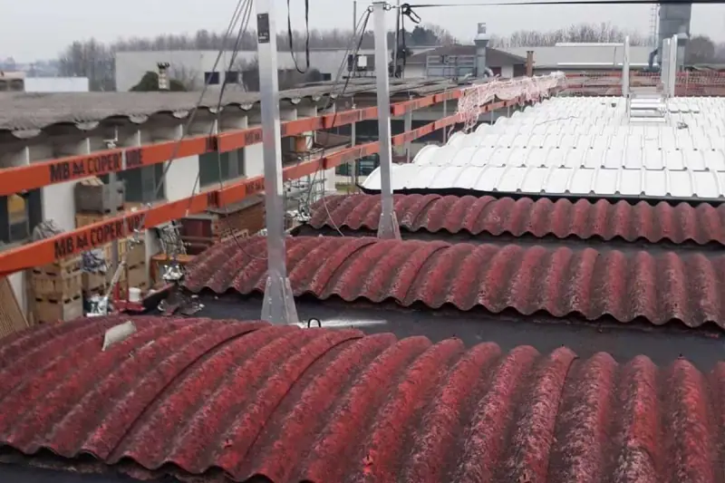 Cantiere di rimozione in sicurezza